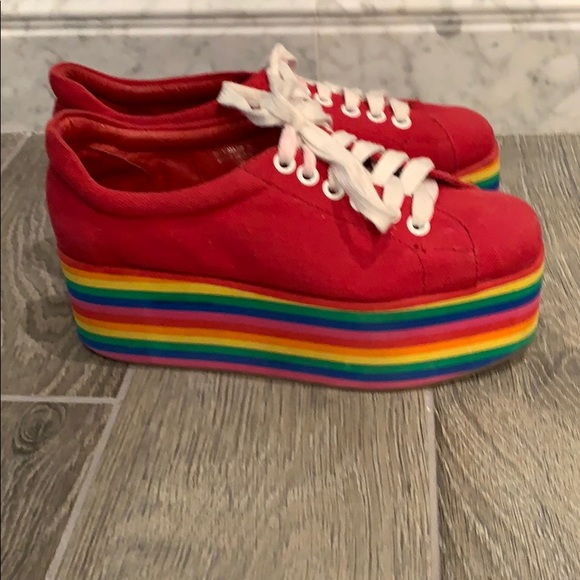 jeffrey campbell rainbow platform sneaker
